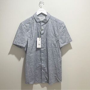 LARSSON & CO SPIRIT OF SCANDINAVIA Men’s Blue Short Sleeve Button Up Shirt M